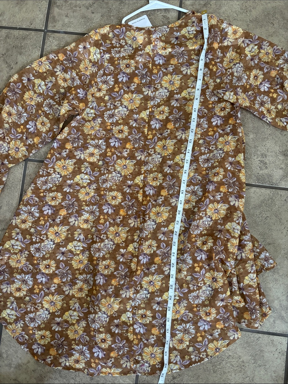 NWT Thread & Clover Fall Sheer Floral Cardigan - Picture 5 of 5